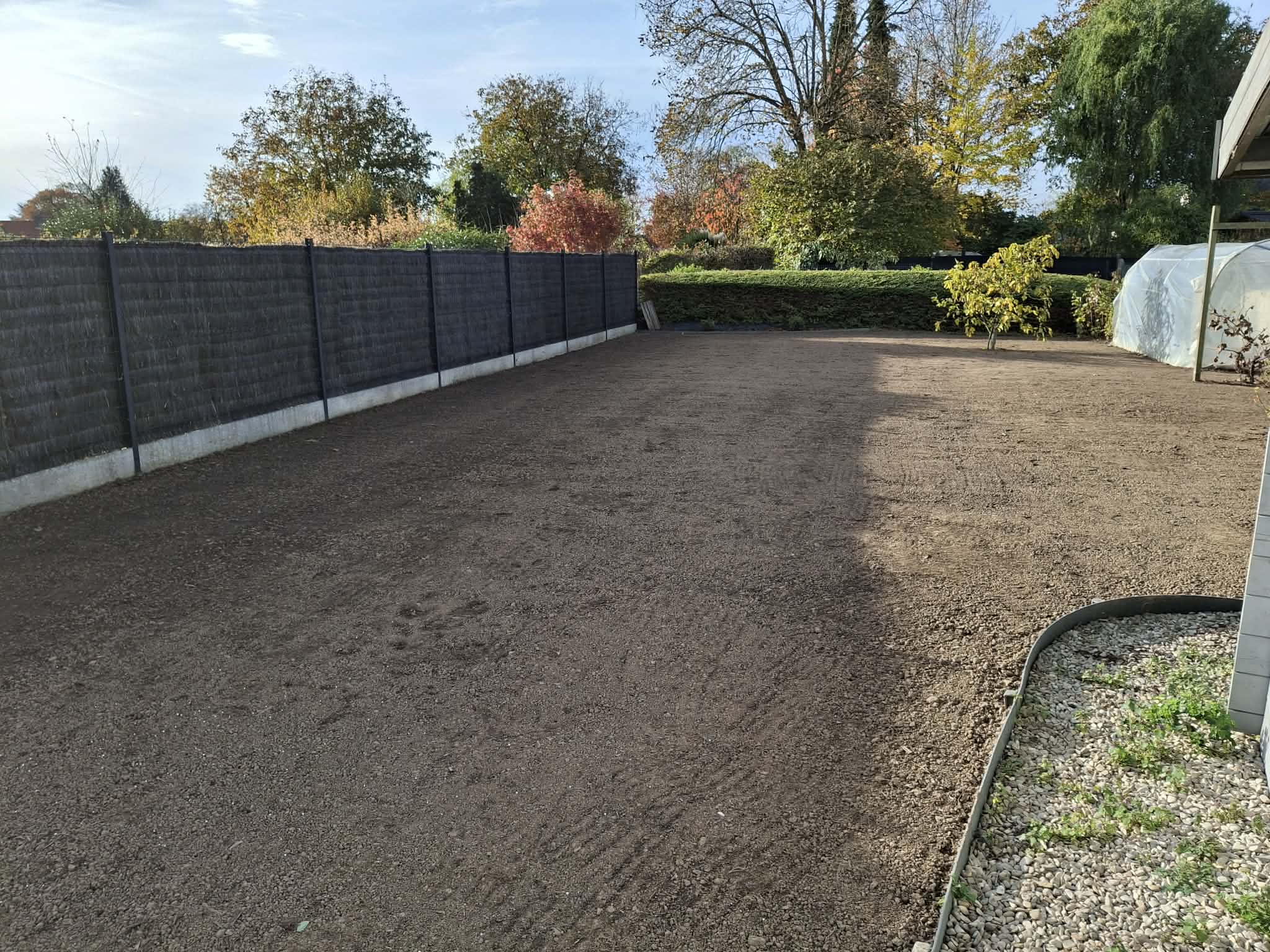 Remise en état du terrain